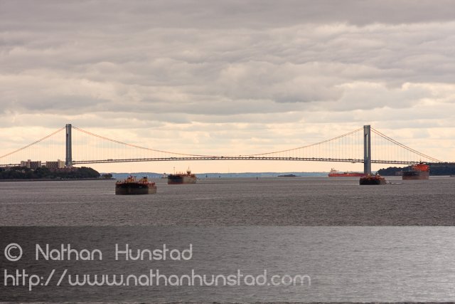 The Verrazano Narrows Bridge from the Staten Island Ferry